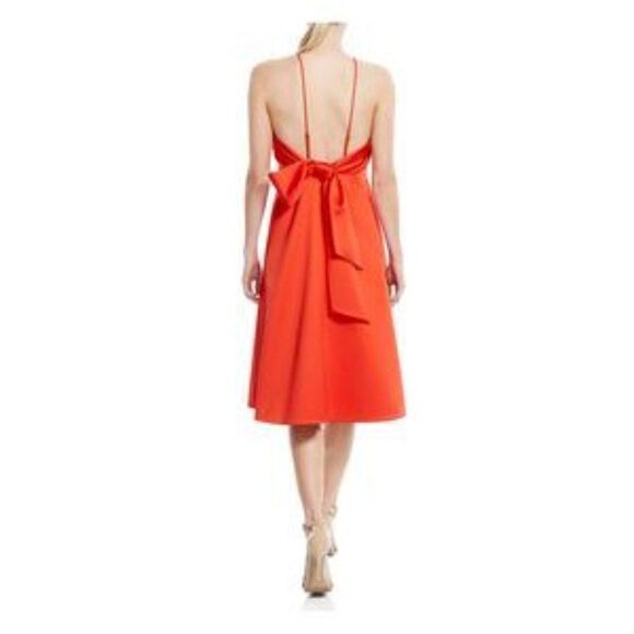 Gorgeous Red Strappy Halston Heritage Mini Dress - 0 - Picture 3 of 11